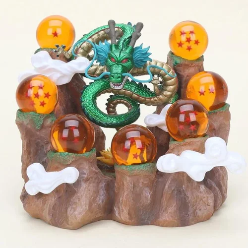 figura coleccionable de shen long metalica con las 7 esferas de dragon ball para comprar